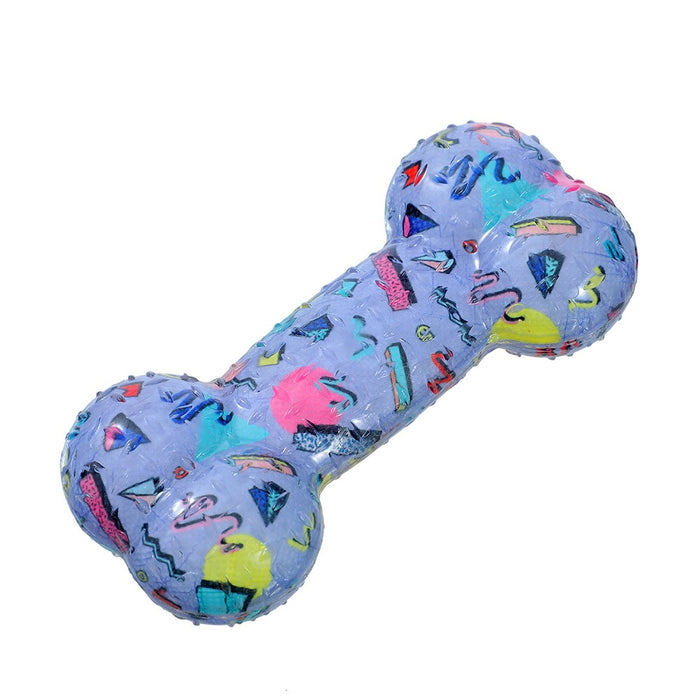 Paws & Claws DAZZLE BONE TPR CHEW TOY COLS 16.5X7.5X4CM