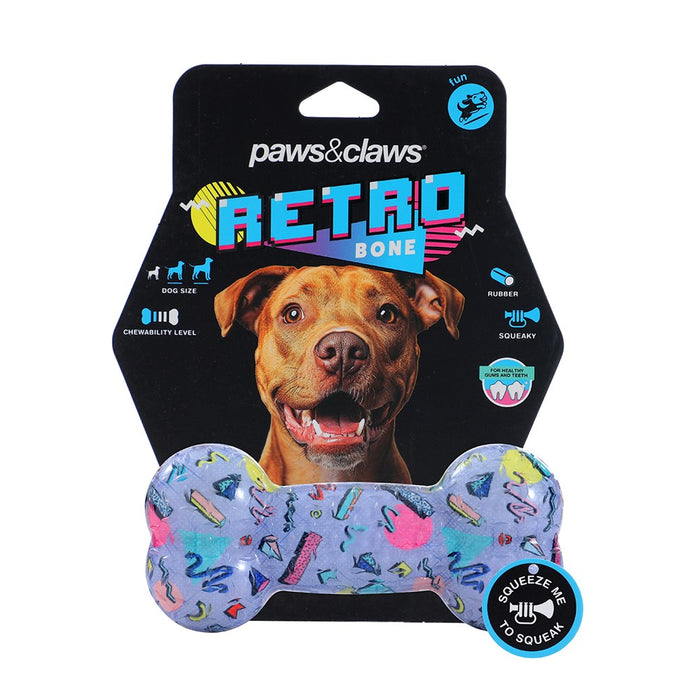 Paws & Claws DAZZLE BONE TPR CHEW TOY COLS 16.5X7.5X4CM