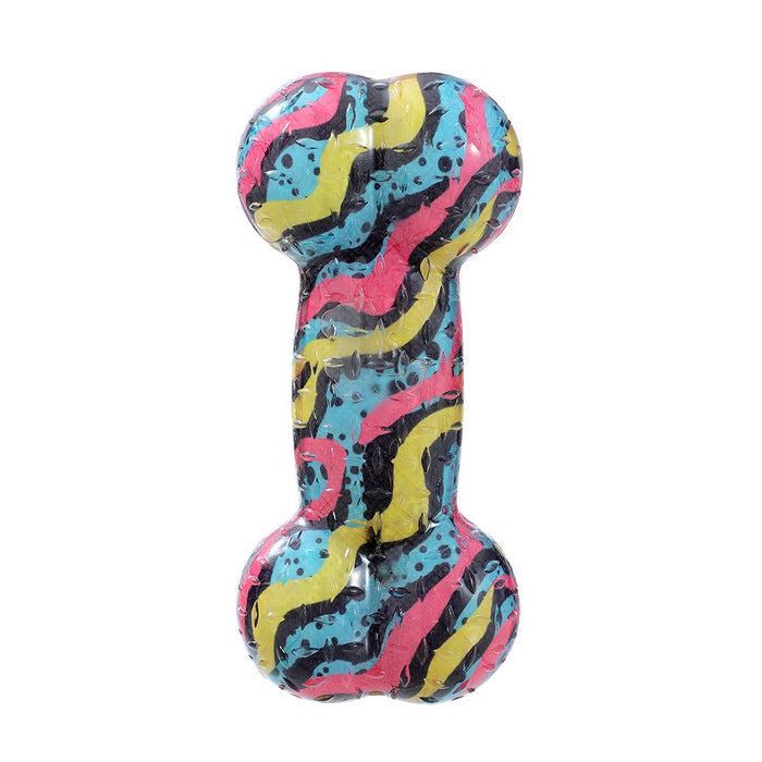 Paws & Claws DAZZLE BONE TPR CHEW TOY COLS 16.5X7.5X4CM