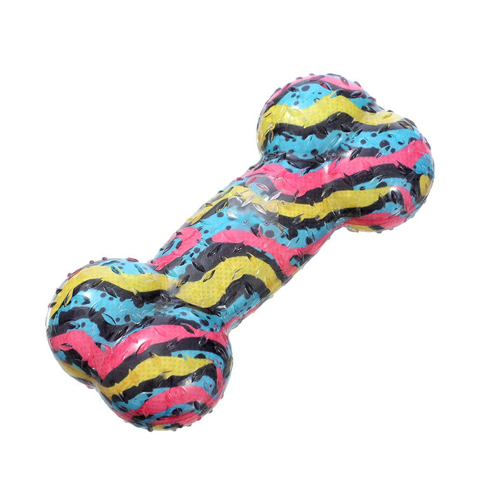 Paws & Claws DAZZLE BONE TPR CHEW TOY COLS 16.5X7.5X4CM