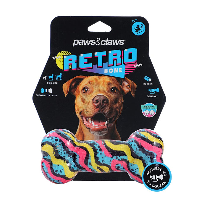 Paws & Claws DAZZLE BONE TPR CHEW TOY COLS 16.5X7.5X4CM
