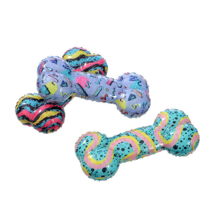 Paws & Claws DAZZLE BONE TPR CHEW TOY COLS 16.5X7.5X4CM