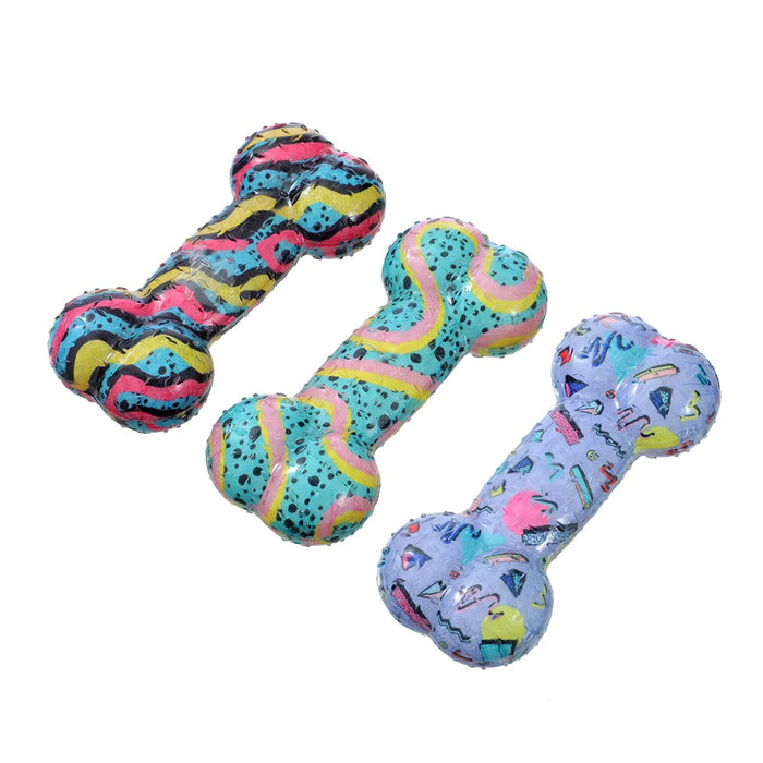 Paws & Claws DAZZLE BONE TPR CHEW TOY COLS 16.5X7.5X4CM