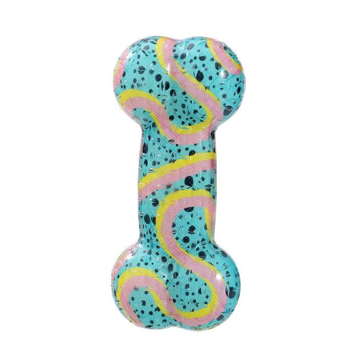 Paws & Claws DAZZLE BONE TPR CHEW TOY COLS 16.5X7.5X4CM