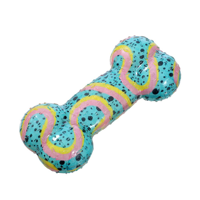 Paws & Claws DAZZLE BONE TPR CHEW TOY COLS 16.5X7.5X4CM