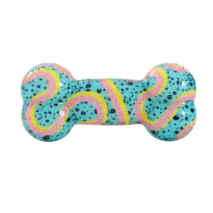 Paws & Claws DAZZLE BONE TPR CHEW TOY COLS 16.5X7.5X4CM