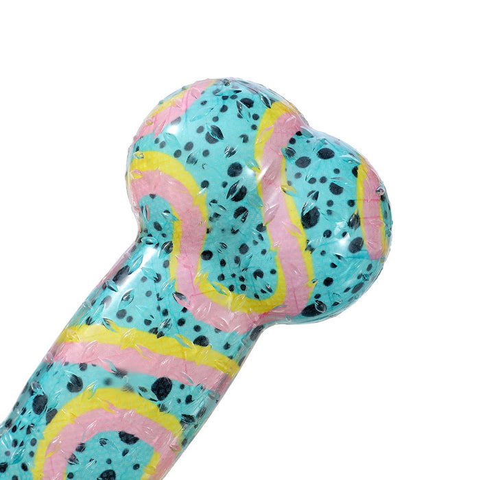 Paws & Claws DAZZLE BONE TPR CHEW TOY COLS 16.5X7.5X4CM