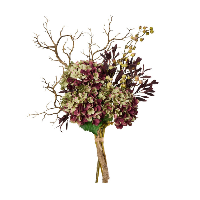 NSIMG-SHA256:a092becb9acee8cd7e426d37e45c36809458ecfb9e7c3c5dde6a9322a25f500b · Isalbi Rogue Hydrangea Olive Branch Mix Bouquet Green & Burgundy