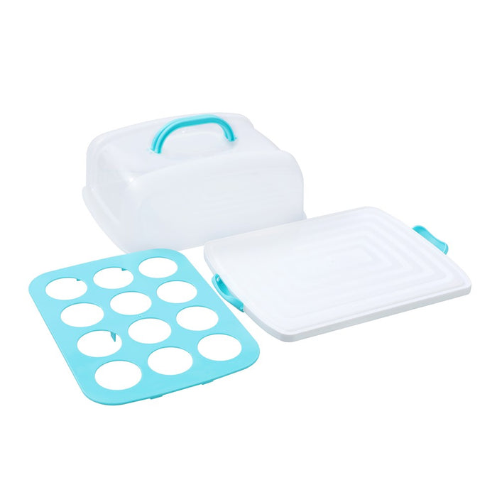 Lemon & Lime CAKE HOLDER AND MUFFIN TRAY RECTANGLE 37.5X28CM