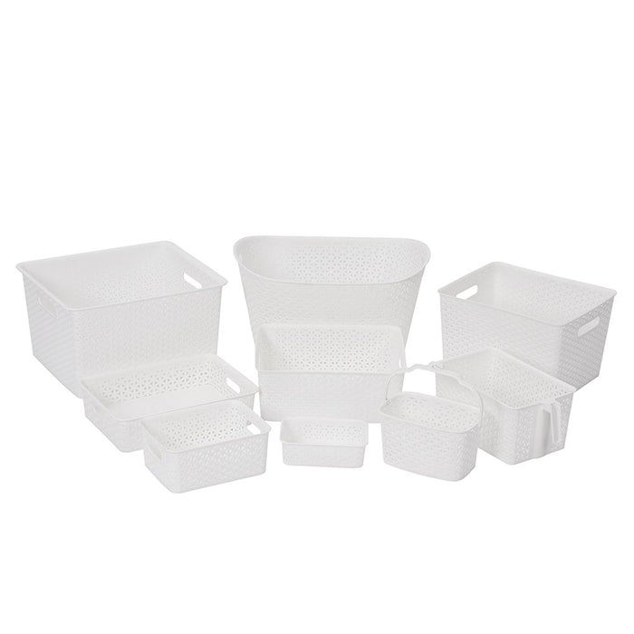 Boxsweden Wicker Design Organiser 1.5L Basket 19.5X13.5X6Cm