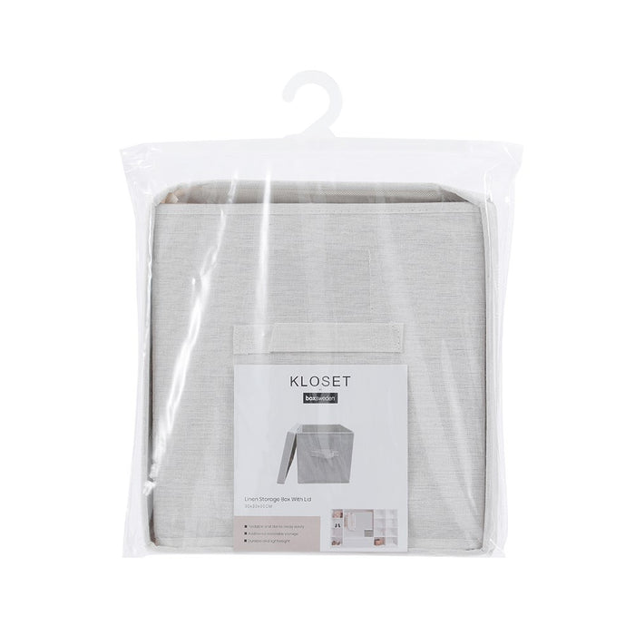 Boxsweden Kloset Linen Storage Box W/Lid 30X30X30Cm