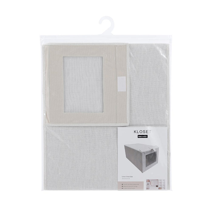 Boxsweden Kloset Linen Shoe Box 38X25X20Cm