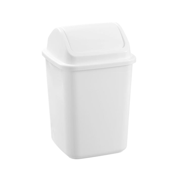Boxsweden Swing Top Bin 8L 21.5X21.5X33Cm White