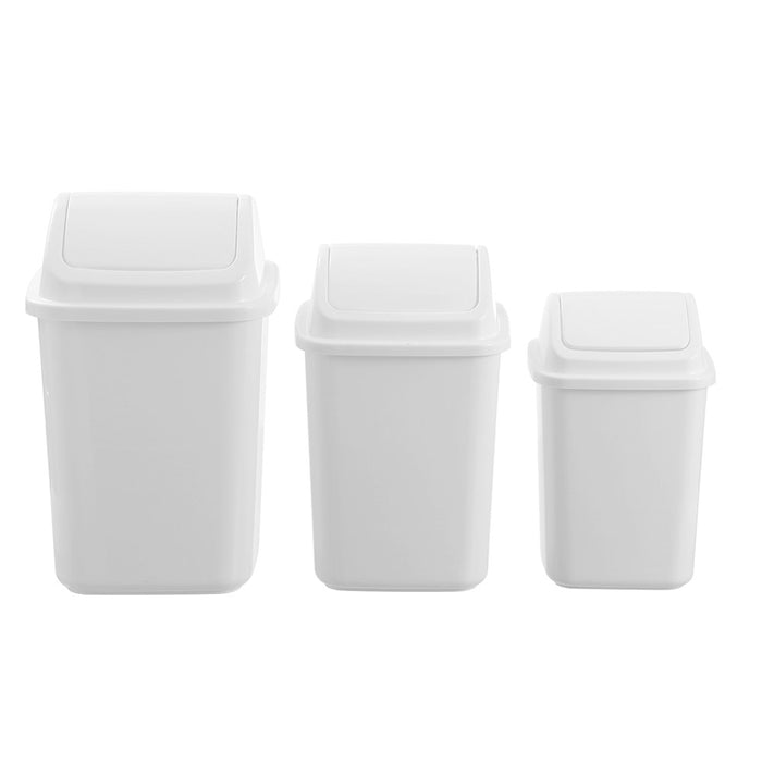 Boxsweden Swing Top Bin 8L 21.5X21.5X33Cm White