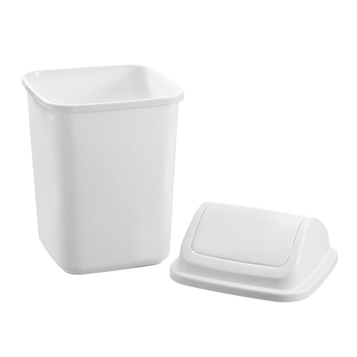 Boxsweden Swing Top Bin 12L 24.5X24.5X38Cm White