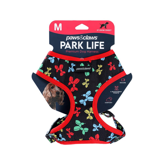 Paws & Claws PARK LIFE 3 PRINTED HARNESS MED 37-50CM DESIGNS