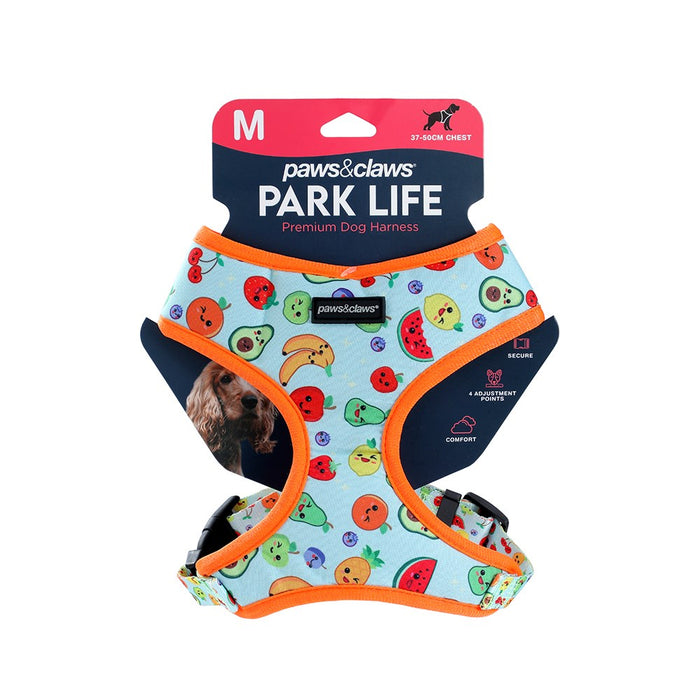 Paws & Claws PARK LIFE 3 PRINTED HARNESS MED 37-50CM DESIGNS
