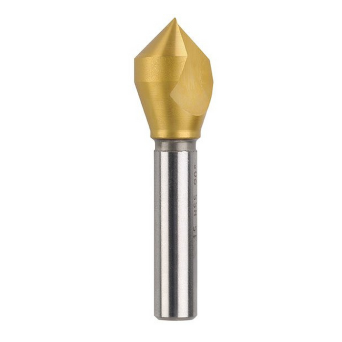 Bordo 15mm90 Degree HSS Co5 TiN Coated Single Flute Countersink