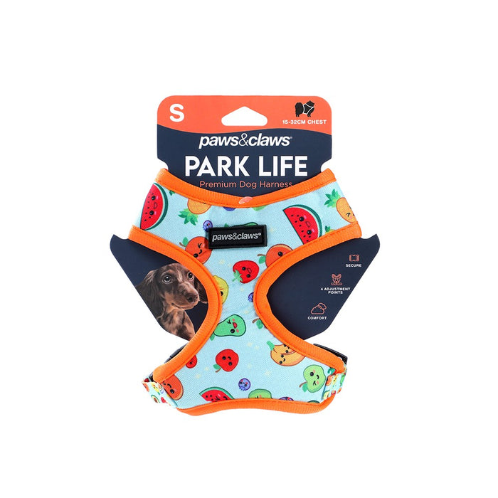 Paws & Claws PARK LIFE 3 PRINTED HARNESS SML 15-32CM DESIGNS