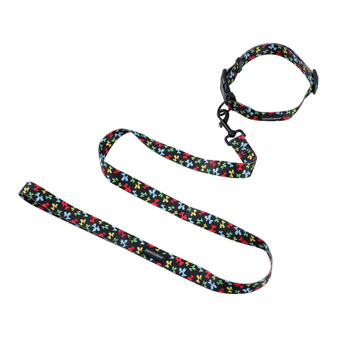 Paws & Claws PARK LIFE 3 COLLAR + LEAD SET LGE DESIGNS 120X2.5CM LEAD/45-65CM COLLAR