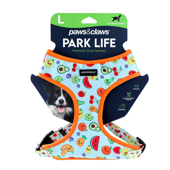 Paws & Claws PARK LIFE 3 PRINTED HARNESS LGE 50-70CM DESIGNS