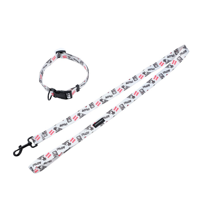 Paws & Claws PARK LIFE 3 COLLAR + LEAD SET MED DESIGNS 120X2CM LEAD/35-50CM COLLAR
