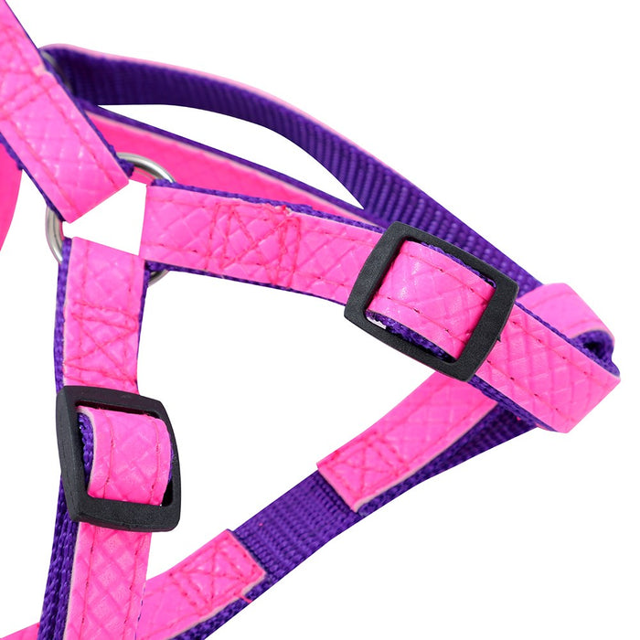 Paws & Claws COLOURFUL P.U & NYLON HARNESS 20-40CM, 30-50CM COLS, SIZES