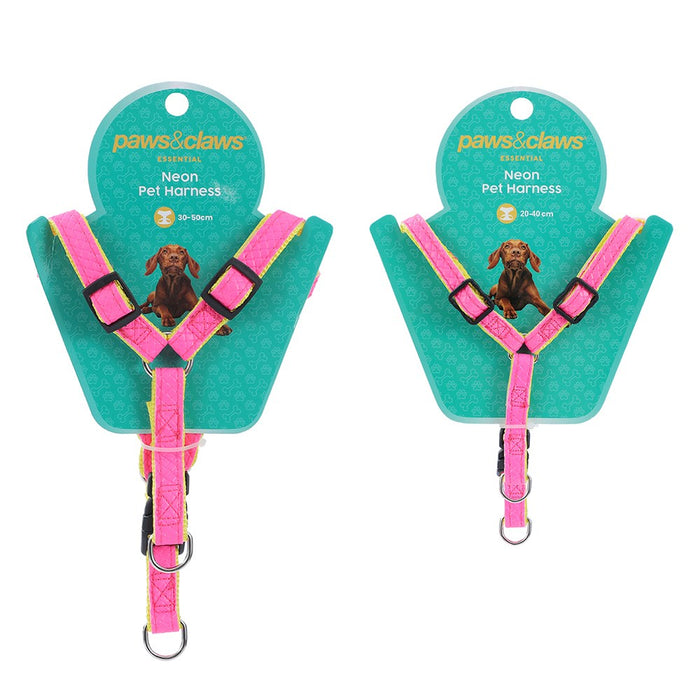 Paws & Claws COLOURFUL P.U & NYLON HARNESS 20-40CM, 30-50CM COLS, SIZES