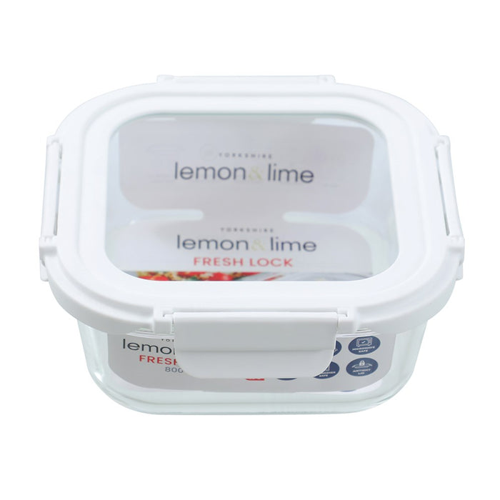 Lemon & Lime YORKSHIRE FRESH LOCK CONTAINER SQUARE 800ML