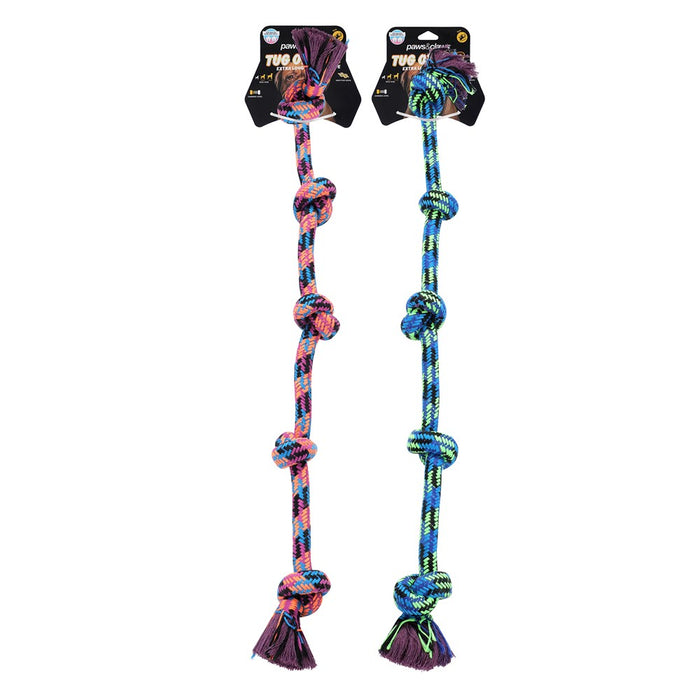 Paws & Claws TUG-OF-WAR XL ROPE TOY COLOURS 105X2.5CM 482G
