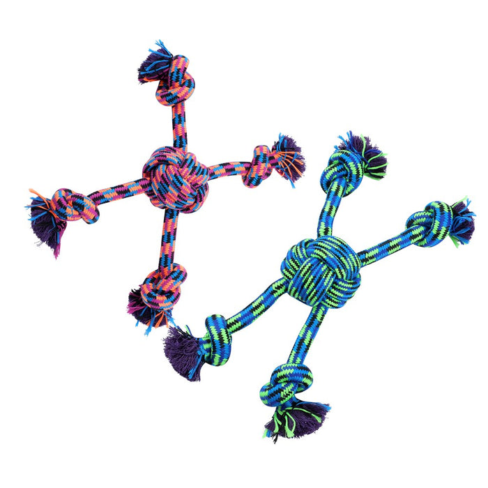 Paws & Claws TUG-OF-WAR ROPE PET TOY STYLES, 2 COLOURS 50X3CM 348G