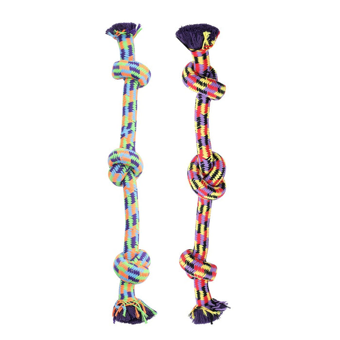 Paws & Claws TUG-OF-WAR ROPE PET TOY STYLES, 2 COLOURS 50X3CM 348G