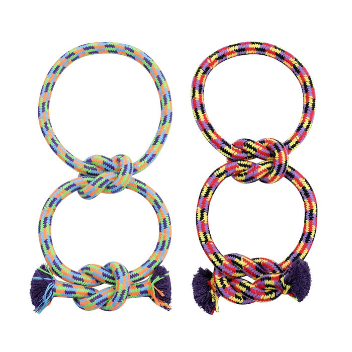 Paws & Claws TUG-OF-WAR ROPE PET TOY STYLES, 2 COLOURS 50X3CM 348G