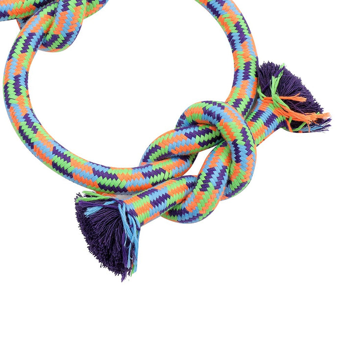 Paws & Claws TUG-OF-WAR ROPE PET TOY STYLES, 2 COLOURS 50X3CM 348G