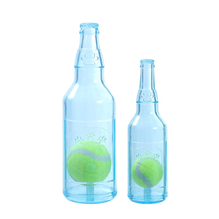 Paws & Claws TPR BOTTLE + TENNIS BALL SML 19.5X5.5CM COLOURS
