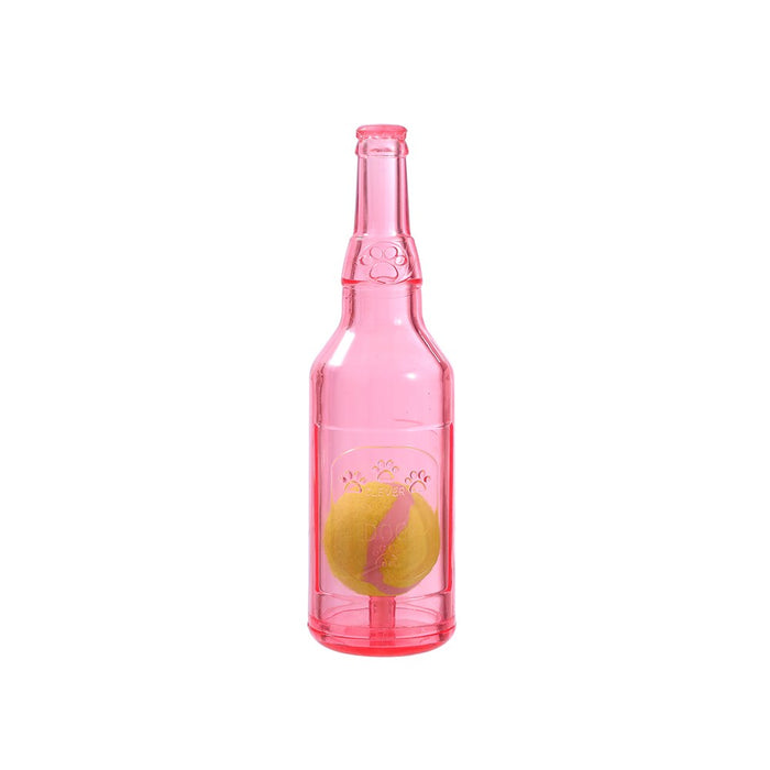 Paws & Claws TPR BOTTLE + TENNIS BALL SML 19.5X5.5CM COLOURS