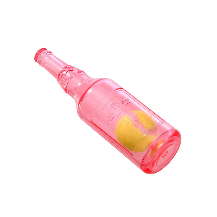 Paws & Claws TPR BOTTLE + TENNIS BALL SML 19.5X5.5CM COLOURS