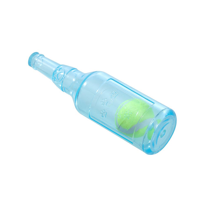 Paws & Claws TPR BOTTLE + TENNIS BALL SML 19.5X5.5CM COLOURS
