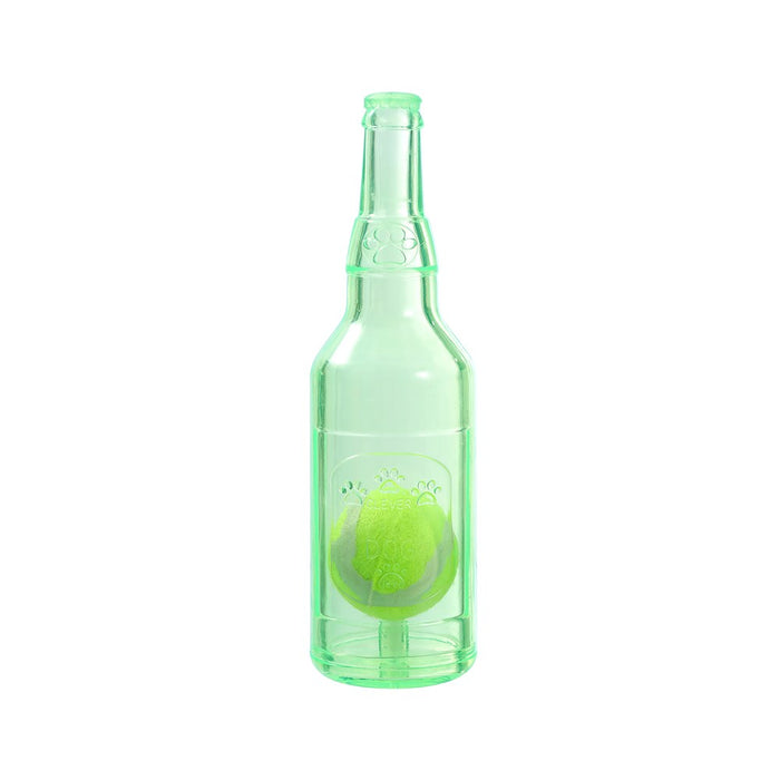 Paws & Claws TPR BOTTLE + TENNIS BALL SML 19.5X5.5CM COLOURS