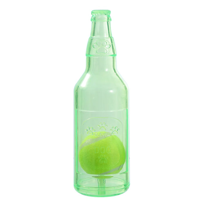 Paws & Claws TPR BOTTLE + TENNIS BALL LGE 25X7.5CM COLOURS