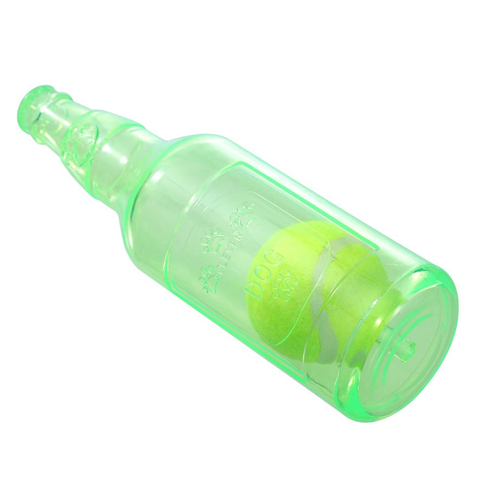 Paws & Claws TPR BOTTLE + TENNIS BALL LGE 25X7.5CM COLOURS