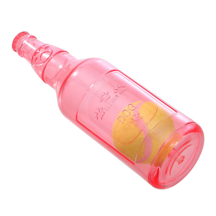 Paws & Claws TPR BOTTLE + TENNIS BALL LGE 25X7.5CM COLOURS