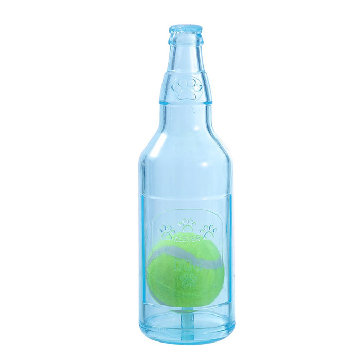 Paws & Claws TPR BOTTLE + TENNIS BALL LGE 25X7.5CM COLOURS
