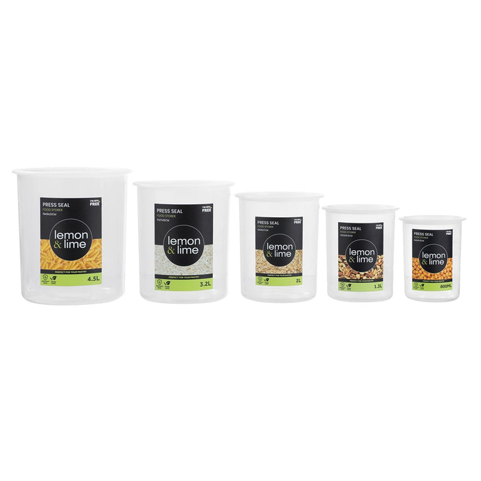 Lemon & Lime PRESS SEAL FOOD STORER 4.5L 19X19X21CM