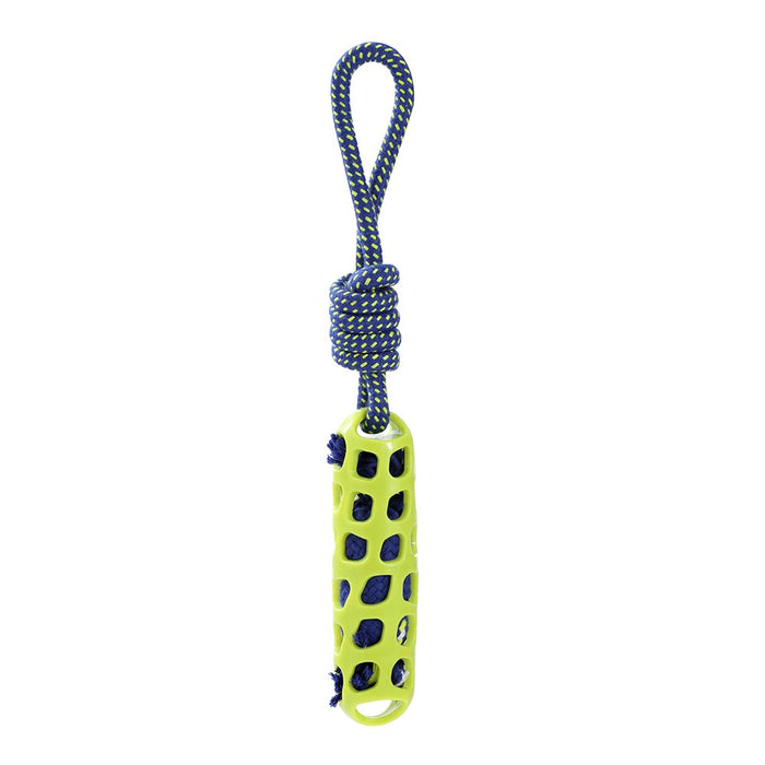 Paws & Claws SQUEAK & TUG BATON TUGGER TPR + ROPE 38.5X5X5CM