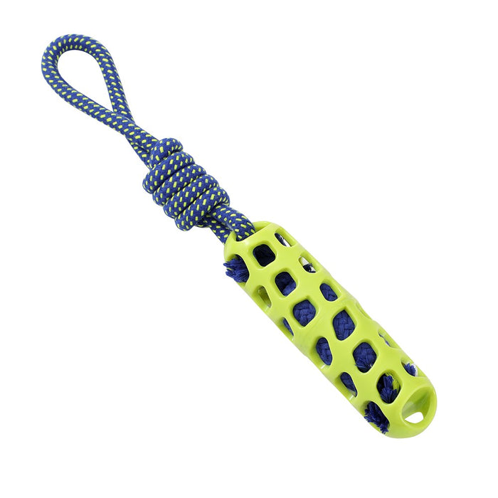 Paws & Claws SQUEAK & TUG BATON TUGGER TPR + ROPE 38.5X5X5CM