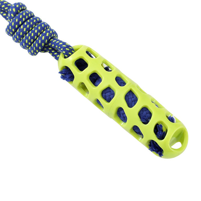 Paws & Claws SQUEAK & TUG BATON TUGGER TPR + ROPE 38.5X5X5CM