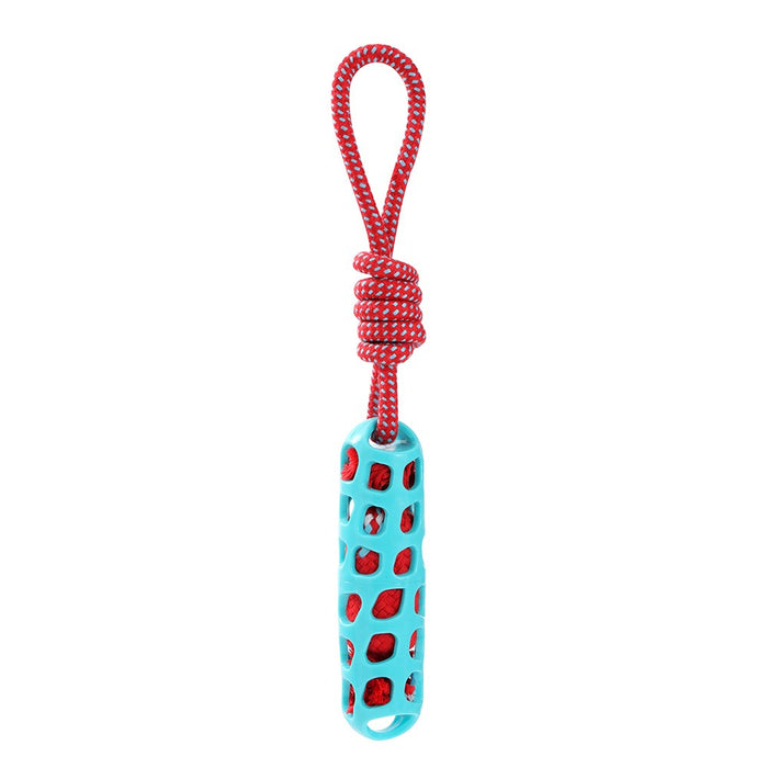 Paws & Claws SQUEAK & TUG BATON TUGGER TPR + ROPE 38.5X5X5CM