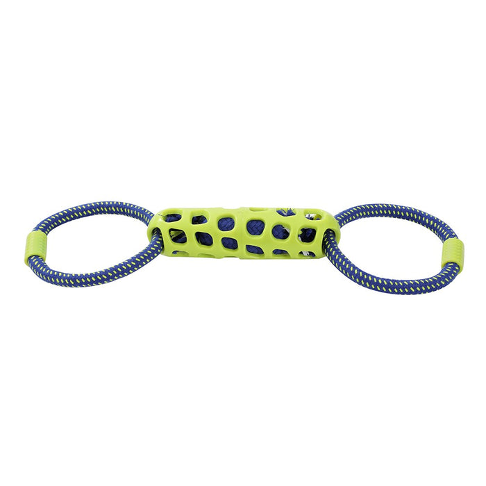Paws & Claws SQUEAK & TUG DOUBLE TUGGER TPR + ROPE 39X12X5CM COLS