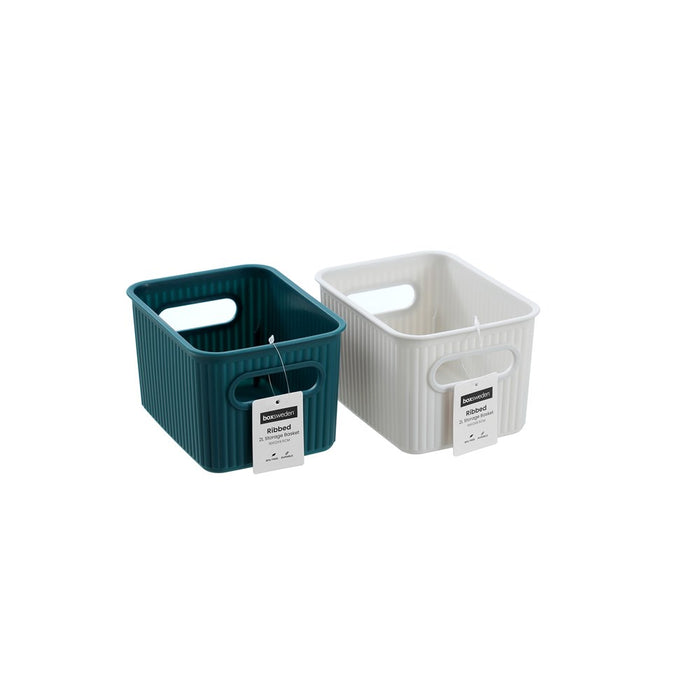 Boxsweden Ribbed Storage Basket 2L 16X12X9.5Cm